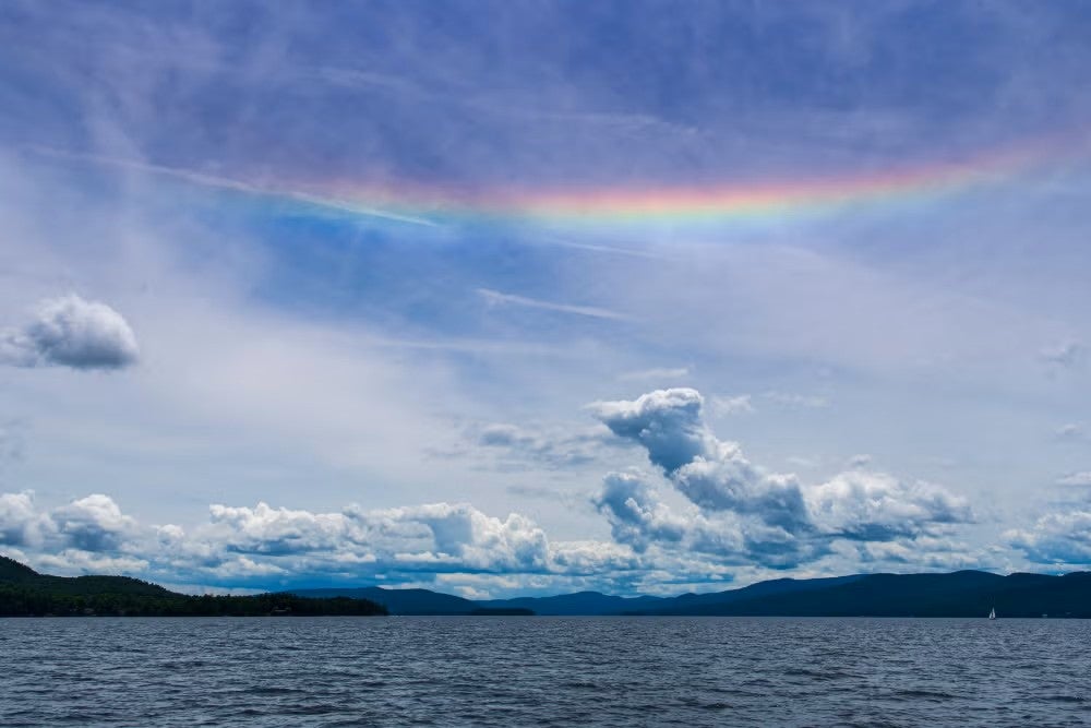 rainbow over Lake George