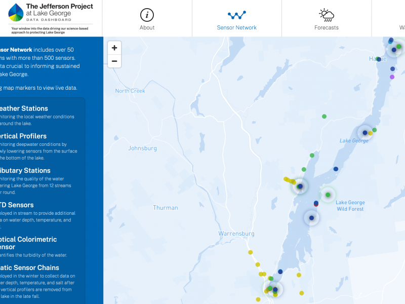 Jefferson Project Makes Lake George Science Data Publicly Available Through New Digital Dashboard