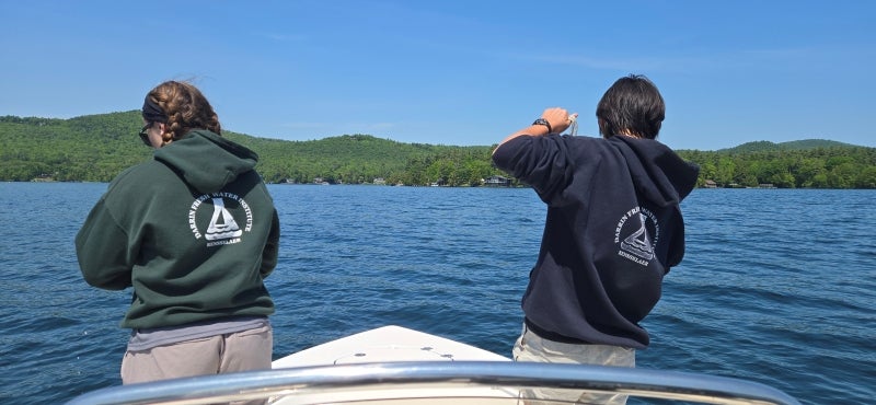 interns on boat