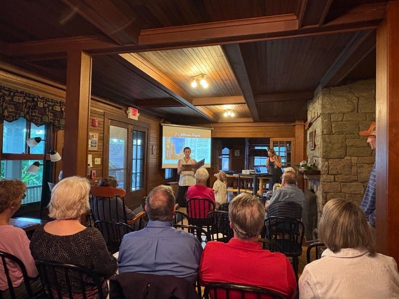 Lecture in the lodge
